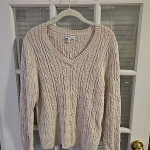 NWOT Croft & Barrow Women's Cream Sweater. Sz L